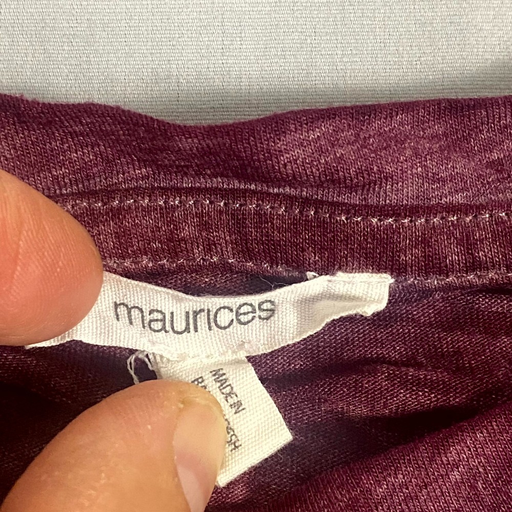 Maurices Nope‎ Not Today T Shirt Womens Large Heather Red Graphic Print Casual - Picture 4 of 11